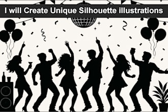 create unique silhouette illustrations