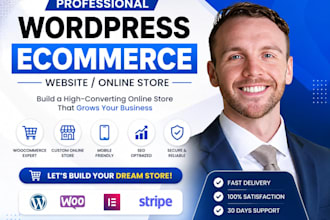 build ecommerce website or webshop with woocommerce online store