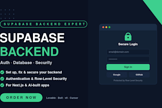 fix and integrate supabase auth and database in your nextjs app