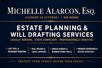 draft a custom will for single parents and blended families as an attorney