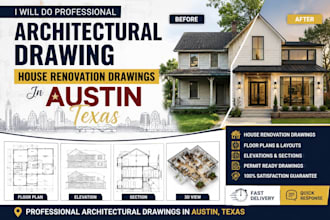 architectural architectural drawing house renovation drawings in austin texas