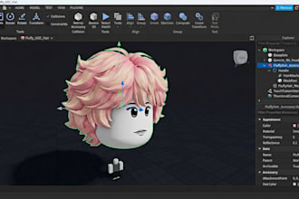 create custom roblox ugc hair, and roblox accessories