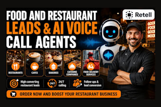 generate food and restaurant leads with retell ai voice agent, ai call agent