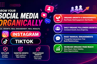 manage organic social media marketing growth by engaging