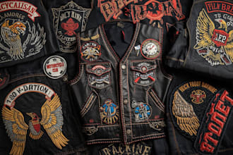 create mc kuttes, fvem biker vests, patches, flags and custom gang design