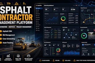 design asphalt contractor, pavement management road and customer portal system