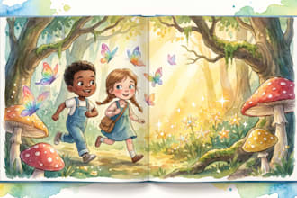 hand drawn watercolor book illustration hand drawn watercolor  illustration