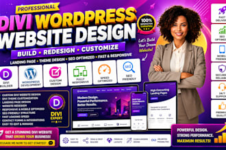 build redesign custom divi wordpress landing page website theme design developer