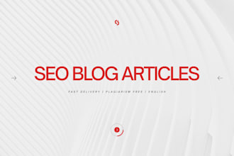 write SEO blog articles and web content in english
