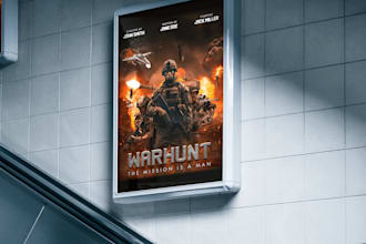 design a cinematic game poster or key art for your indie game