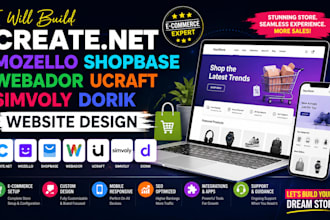 build create net mozello shopbase webador ucraft simvoly dorik website design