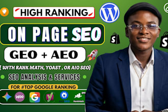 optimize website onpage technical SEO service wordpress shopify with yoast aio