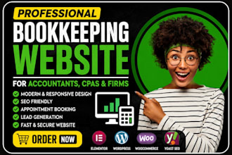 design a professional bookkeeping website for accountants, cpas, firm website