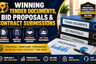 prepare winning tender documents, bid proposals and contract submissions
