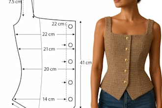 be your sewing pattern maker, garment PDF pattern cad apparel grading dxf