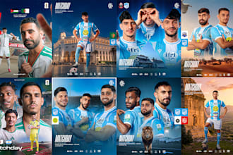 create matchday graphics, player posters, score updates