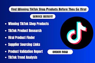 find winning tiktok shop products with supplier links and competitor analysis