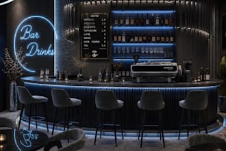 do 3d cgi restaurant design, 3d food stand, lounge, cafe, 3d bar design