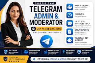 manage your telegram group as admin, moderator, and community manager