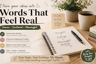 write heartfelt blog posts and emotional self growth content