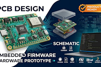 design compact pcb layout, schematic, circuit, hardware prototype and firmware