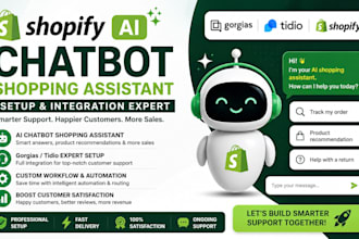 setup shopify ai chatbot shopping assistant gorgias tidio customer support