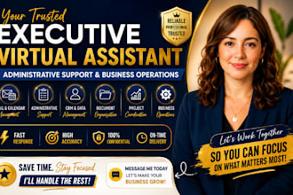 be your executive virtual assistant for admin support