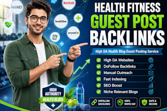 do health fitness guest post backlink, guest posting service high da health blog