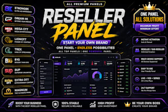 setup reseller panel, strong8k, dream4k, lion ott, mega ott, trex,reseller panel