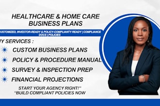 write a professional healthcare or home care business plan
