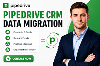 migrate pipedrive CRM data import contacts deals custom fields pipeline