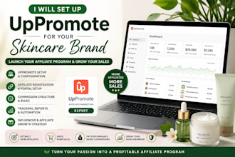 set up uppromote for your skincare brand