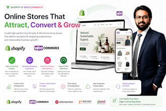 build ecommerce online shop using woocommerce and shopify