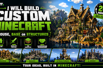 build a professional minecraft structure in 24 hours