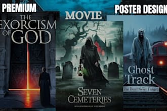 design cinematic horror and thriller movie posters for your film