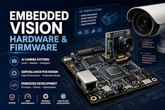 design embedded vision hardware, surveillance pcb, firmware and ai camera