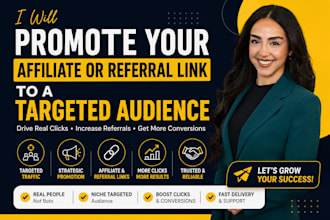 promote your affiliate or referral link to a targeted audience