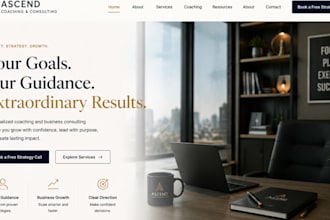 design wix coaching website business mentor website consulting website