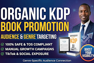 do organic amazon KDP book promotion and tiktok book marketing