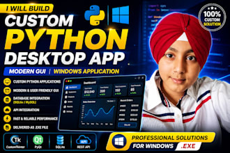 build a custom python desktop application with a modern gui