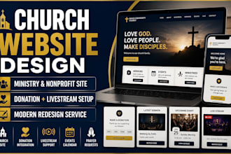 design church charity nonprofit ministry donation  wordpress website church logo