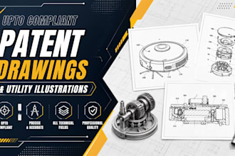 design uspto compliant patent drawings and utility patent illustrations