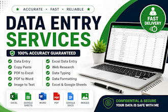 do data entry, PDF to excel, invoice data entry, PDF to word, image to text