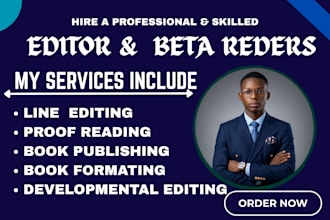 beta read, memoir, and edit your manuscript,and give you actionable feedback