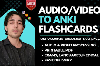 transform your audio or video into anki flashcards
