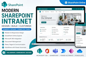 build and custumize a modern sharepoint intranet website using microsoft  365