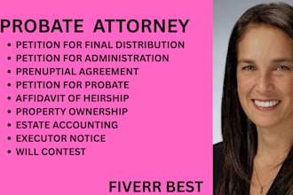 be your probate lawyer for prenups, property, succession and executor disputes