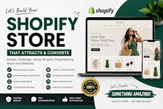 design, redesign shopify store set up shopify dropshipping store and website
