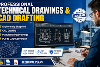 draw engineering blueprints and technical drafting plans