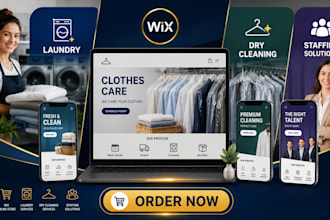 build wix online store laundry and dry cleaning website staffing website
